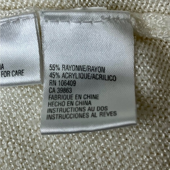 Tahari ASL beige Knit Sweater Blouse Normcore Womens Preppy Modest Mature 4P - Picture 8 of 10